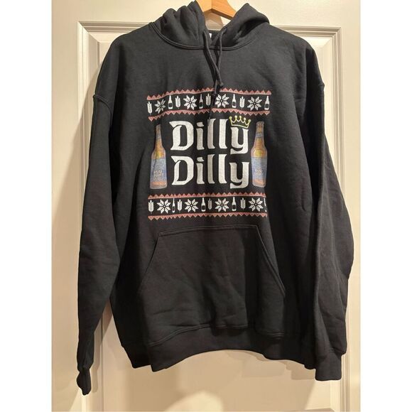 Dilly Dilly Bud Light Christmas Hoodie size Large - Picture 1 of 2
